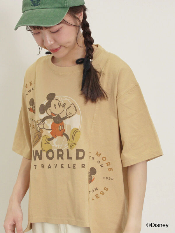 セール】 【Disney】ミッキー&フレンズ/パッチワークTシャツ