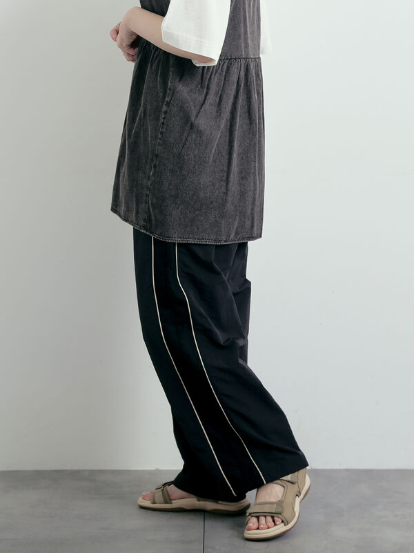 セール】 サイドメッシュラインパンツ（ブラック/ベージュ/カーキ