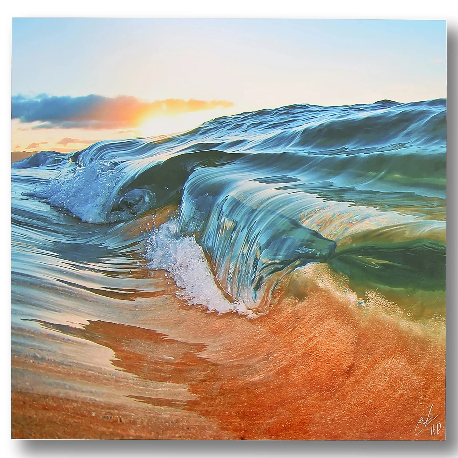 クラークリトル 海・波 【絵と額セット】 クラークリトル 海・波 【絵