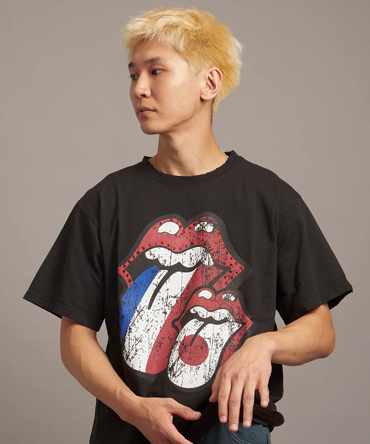 The Rolling Stones×JACKROSE】 PARIS/JPN PRINT&LINESTONE SS TEE