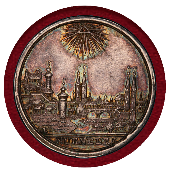 都市景観】1800-01年 ニュルンベルク ダカット 銀打ち 試鋳貨SP62 都市