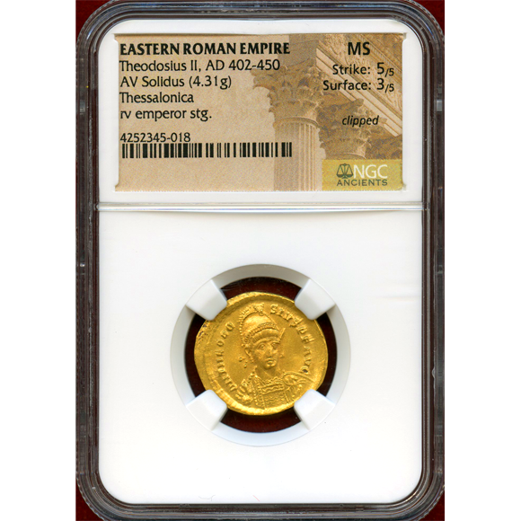 JCC | ジャパンコインキャビネット / 東ローマ帝国 402-450年 ソリダス