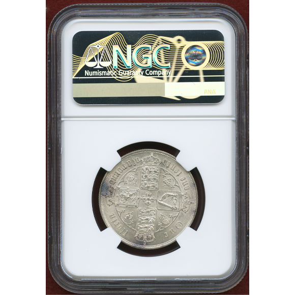 NGC MS62 イギリス ヴィクトリア ダブルフローリン 4シリング 銀貨