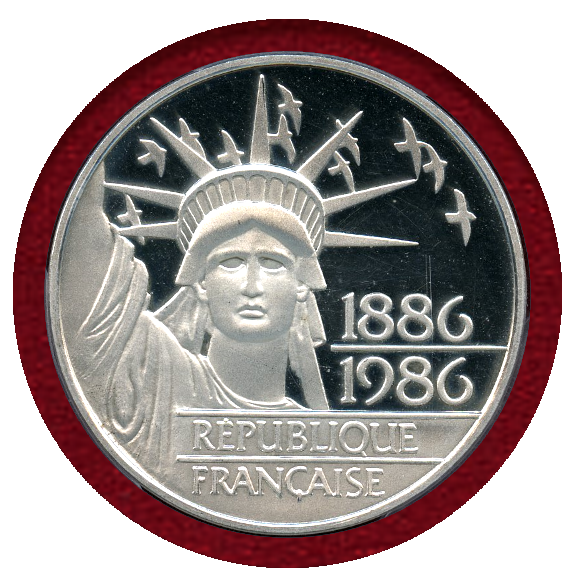 1986年にフランスで発行された100フランヴィンテージ銀貨 1986年