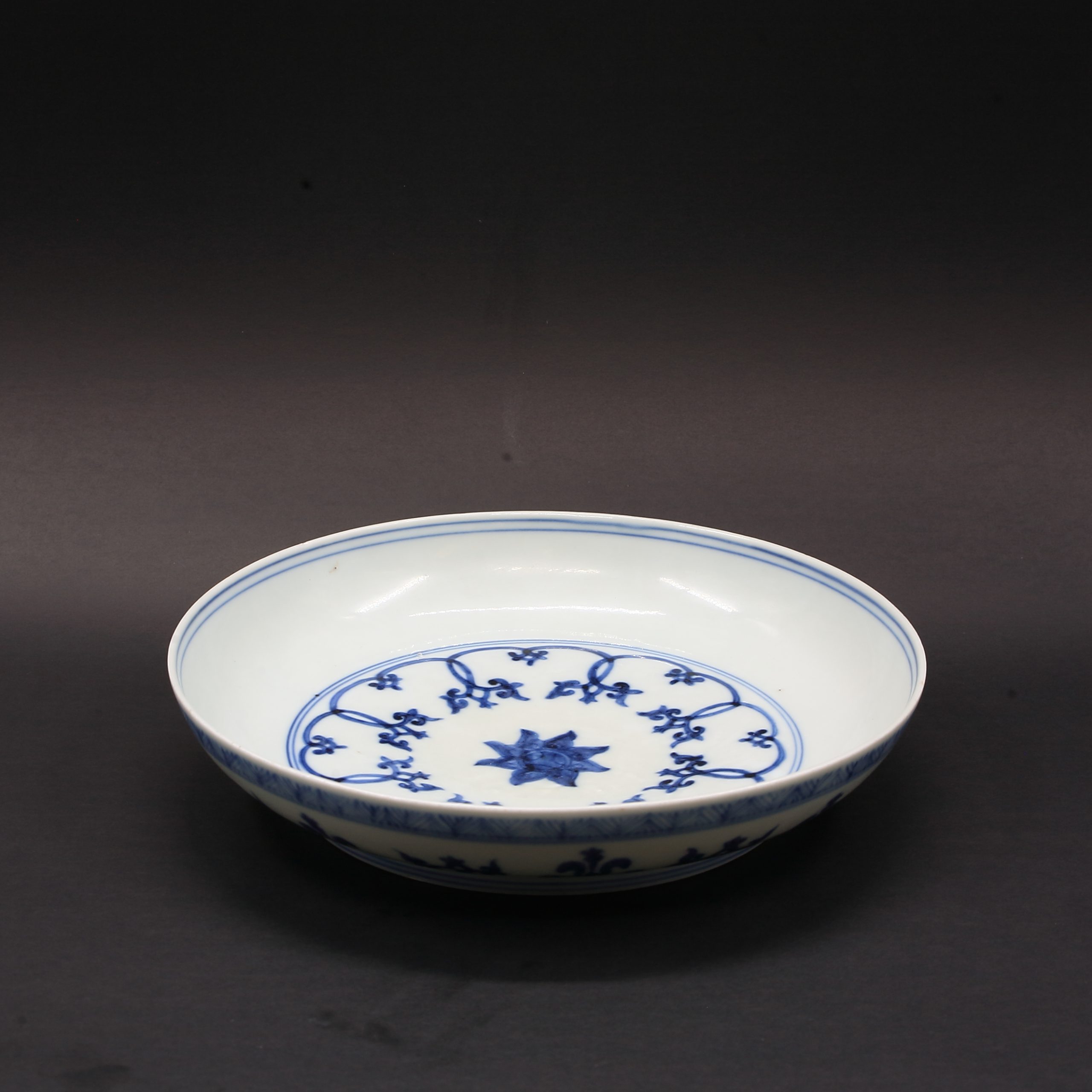 中国古玩 大明嘉靖年製 青花汲出碗5客 径約10.5㎝東