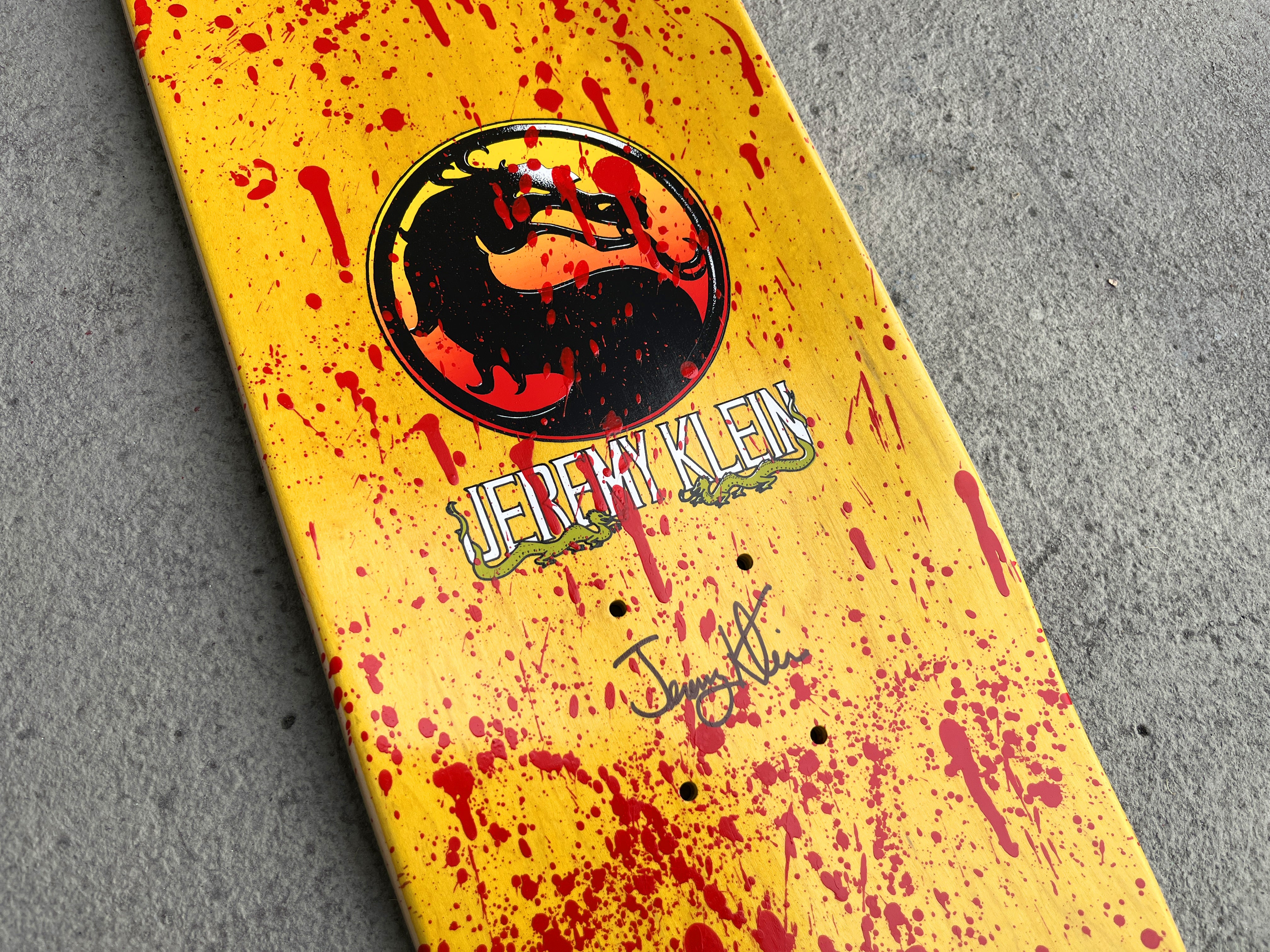 SIGNED klein dragon 8.0 X 31.75 HAND SCREENED FATALITY MATTE BLACK