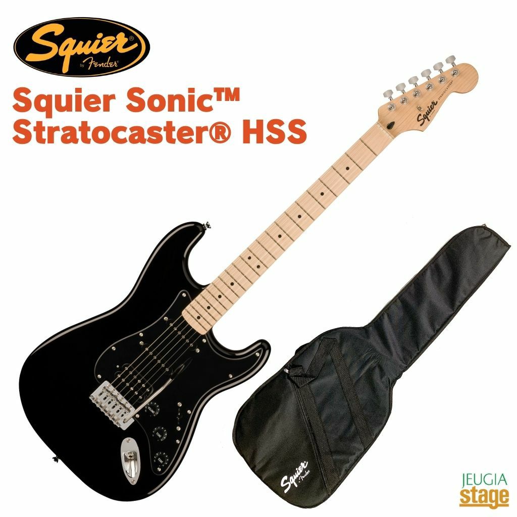 スクワイヤー ストラトキャスター 黒 squier by fender Squier by