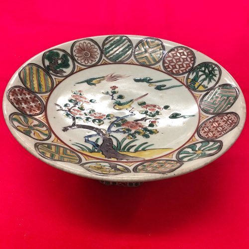 古九谷花鳥色絵二重角福皿 | 岡田彫金工房