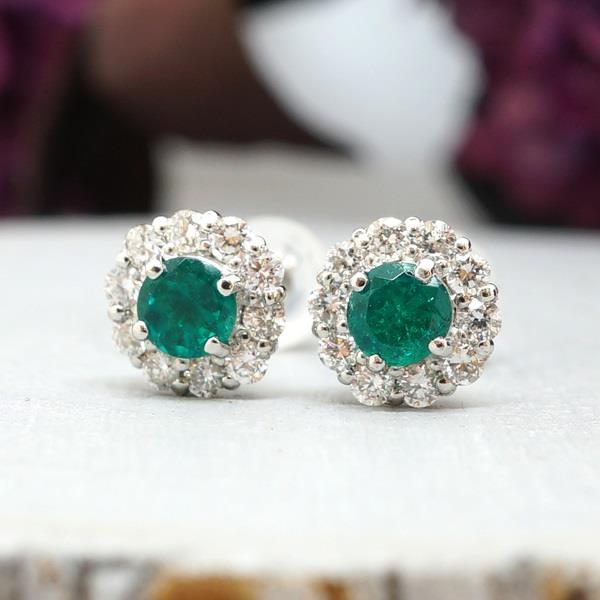 ツツミ PTエメラルドピアス RPE150-002 プラチナエメラルドピアス