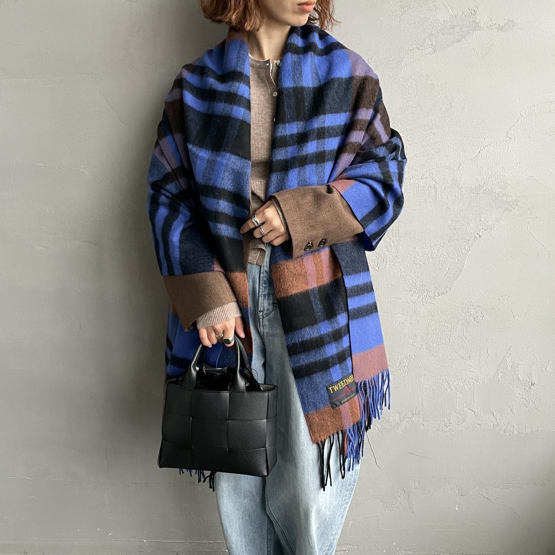 TWEED MILL [ツィードミル] 大判ストール [70-190-WP]｜ジーンズ