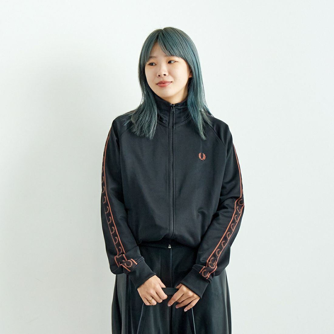 FREDPERRY フレッドペリー チェックブルゾン メンズM 赤 グレー FRED