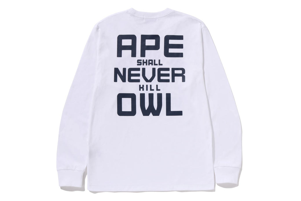 BAPE X OVO 】COLLEGE LONG SLEEVE TEE | bape.com