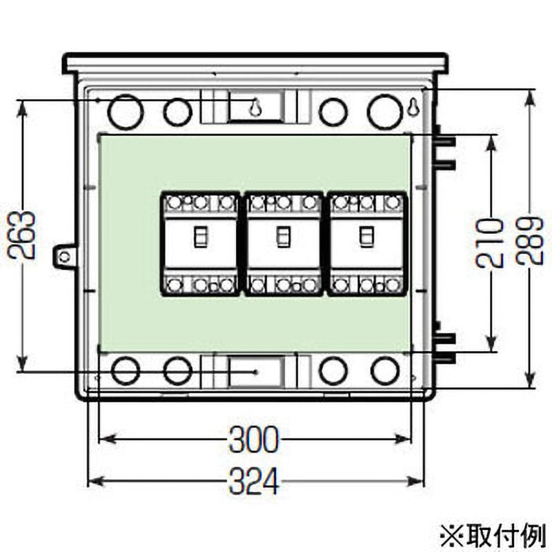 WB-13AJ ウォルボックス 屋根付(ヨコ型) 未来工業 保護等級IPX3