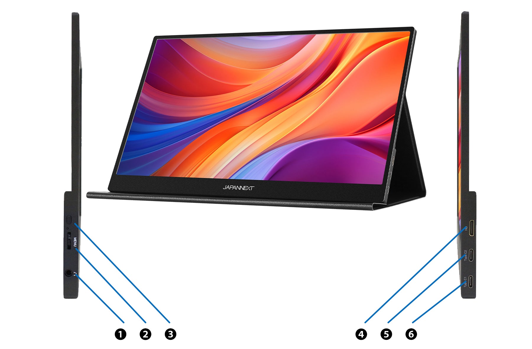 ヤマダデンキ限定】JAPANNEXT 15.6インチ IPSパネル搭載 10点マルチ