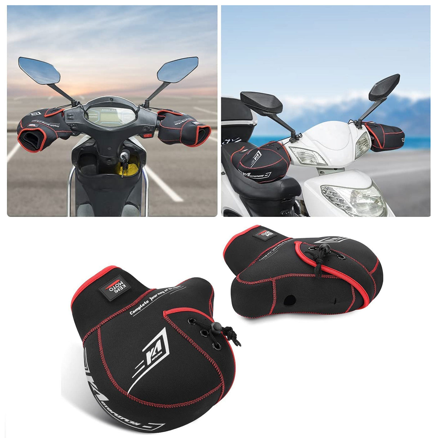 バイク ハンドルカバー スクーター 原付 防寒 防風 防水 pcx 125cc