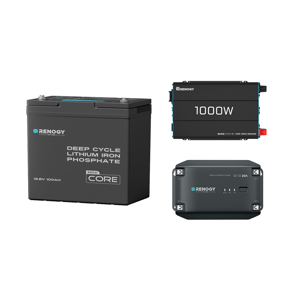 ヒート機能付き 12V 100Ah Coreシリーズ Mini リン酸鉄リチウム