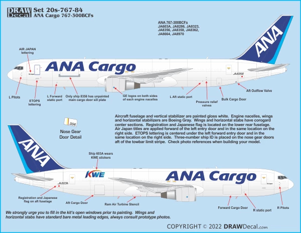 Boeing 767-300BCF - All Nippon Airways (ANA) Cargo (New Titles