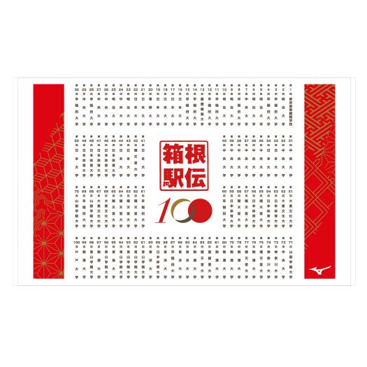 箱根駅伝バスタオル 箱根駅伝 100回記念優勝校名 (1回〜100回）記載
