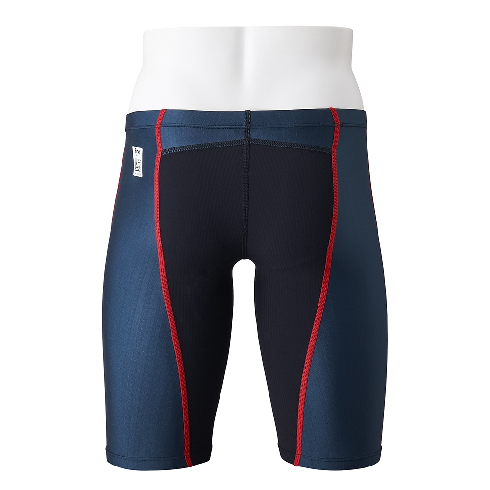 ミズノ メンズ競泳用ハーフスパッツ MRN2MB600296 ブラック×レッド