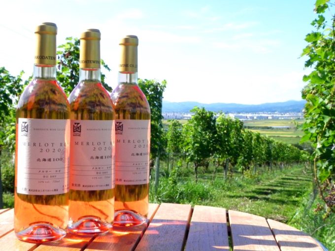 北海道余市町の契約農園で収穫されたメルロー100%の辛口ロゼワインが新