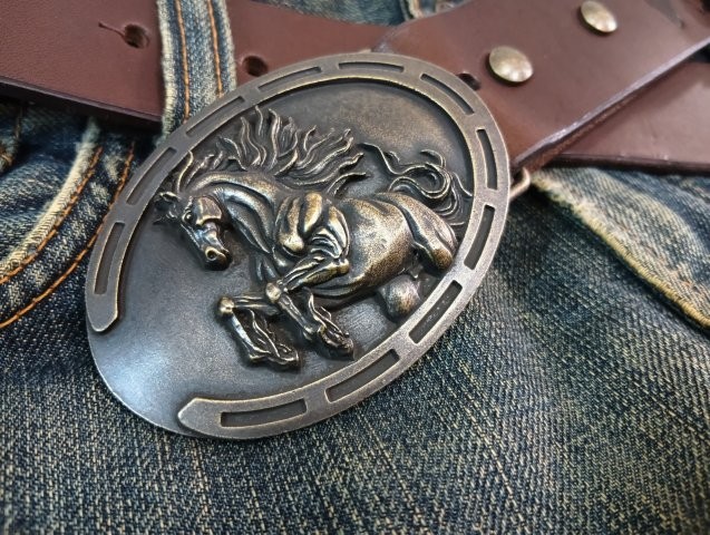 JUN COMPANYオリジナルデザイントップバックル 【暴れ馬】 JC-007