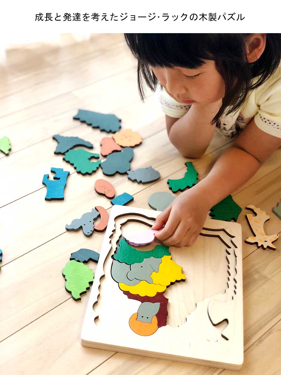 TOYS】木製2重パズル アフリカ/北極（George Luck）(日本正規品)59