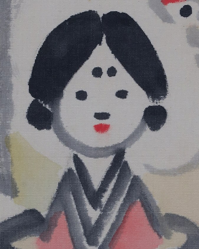 鹿子木孟郎 桃節句乃圖 | 掛軸(掛け軸)販売／表装ご依頼は掛軸いっぷく