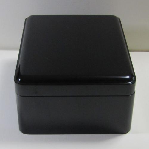 輪島塗 文箱 (文庫) -無地- [内外面とも黒色] 掛ヶ子 (中板) 付き