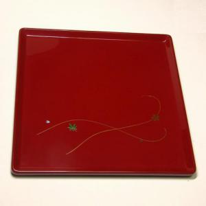 漆器 輪島塗 稻忠 盆 新品 赤 黒2枚セット 漆器 輪島塗 稻忠 盆