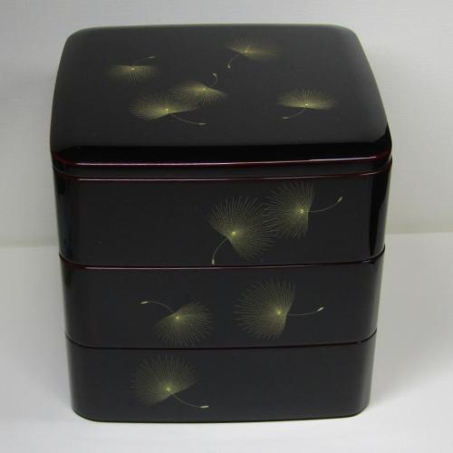 輪島塗 四君子沈金 胴張 三段重 輪島塗 四君子沈金 胴張 三段重