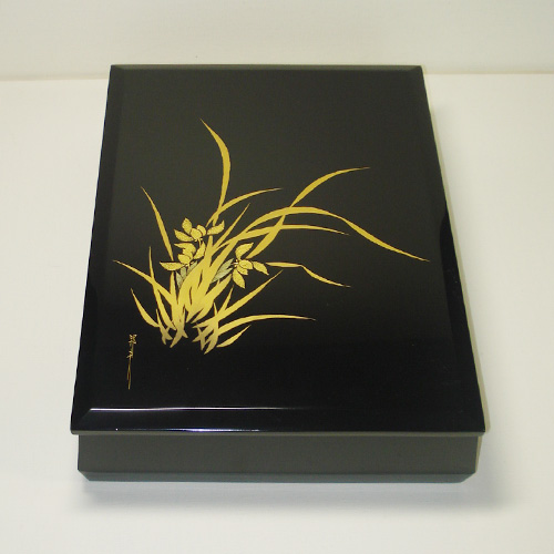 茶道具 輪島塗 而妙斎好写 独楽透し 煙草盆 橋田勝博 共箱