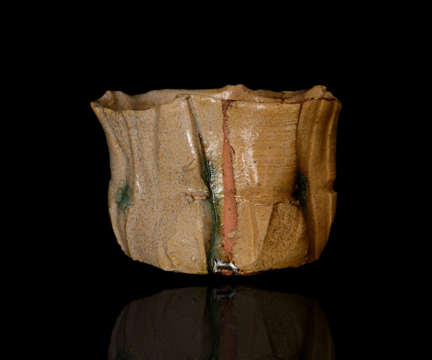 松村遷 本沼手黄瀬戸窯変ぐい呑 黄瀬戸の作陶を続けていらっしゃる松村