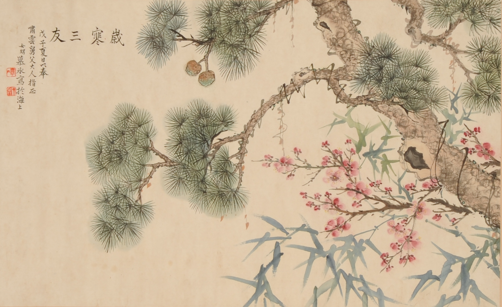 希少 掛軸（歳寒三友さいかんのさんゆう） 祥仙 【公式通販】