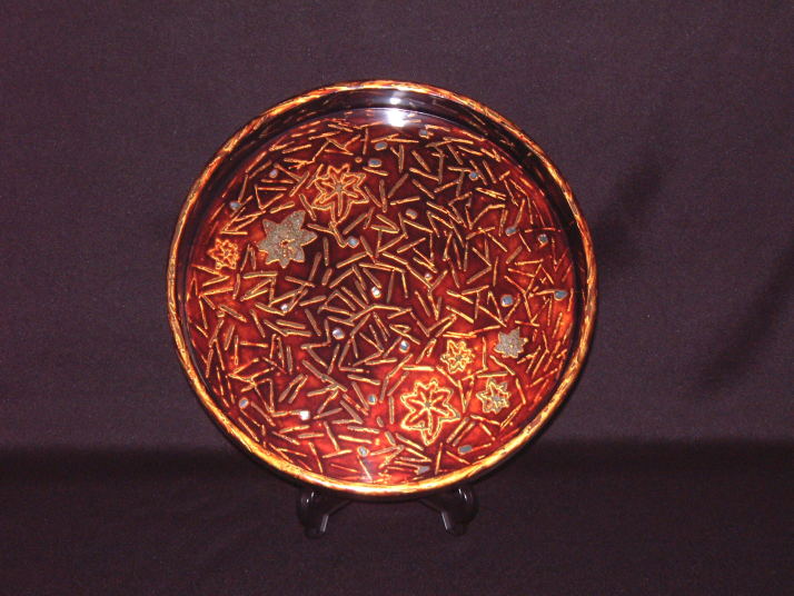 若狭塗お盆、菓子鉢