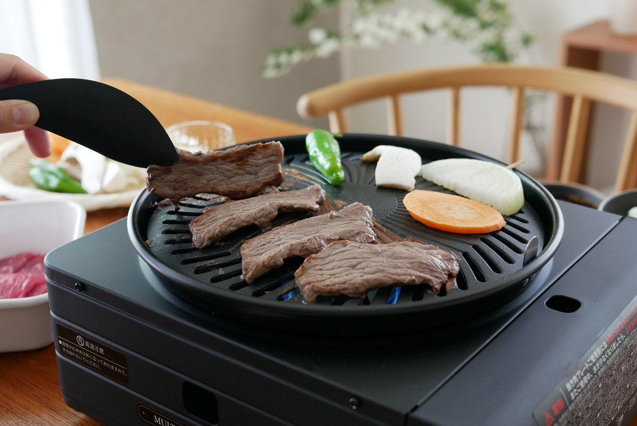 マルチスモークレスグリル たこ焼き器付き ガラス蓋アルミ鍋付き