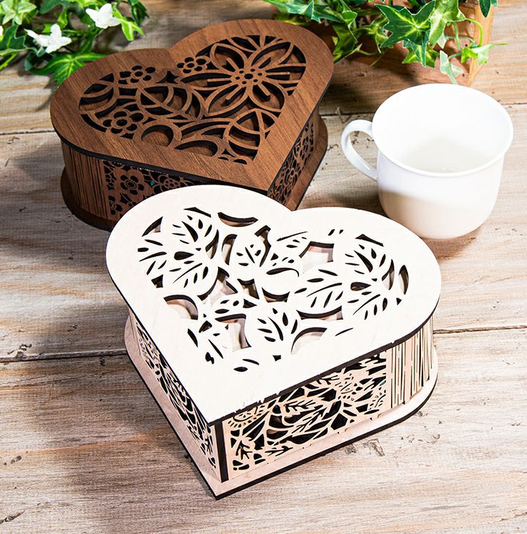 ハート型引き出しの木製小物入れ ジュエリーボックス 【公式通販】