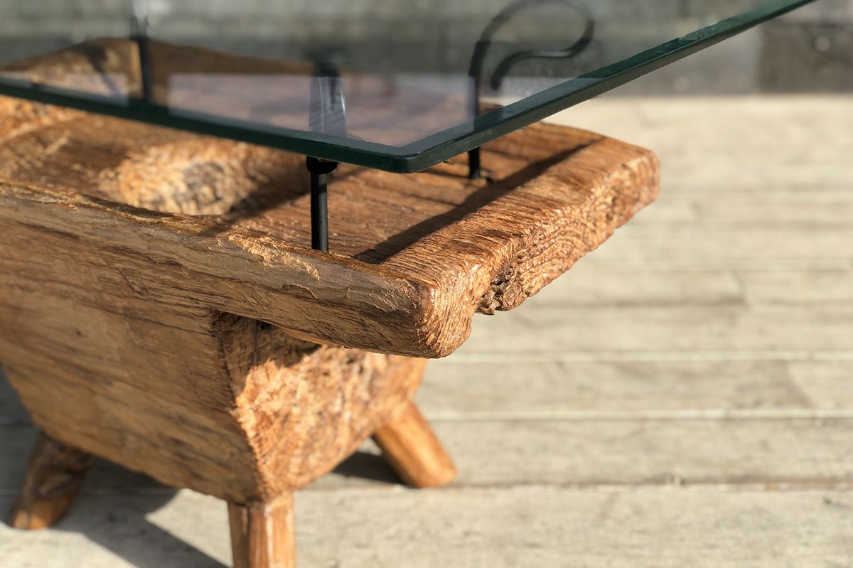 KAJA ガラス ローテーブル