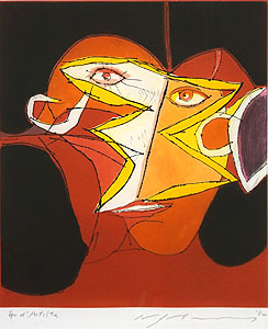 池田満寿夫「仮面」銅版画36×29.5cm 池田満寿夫 絵画