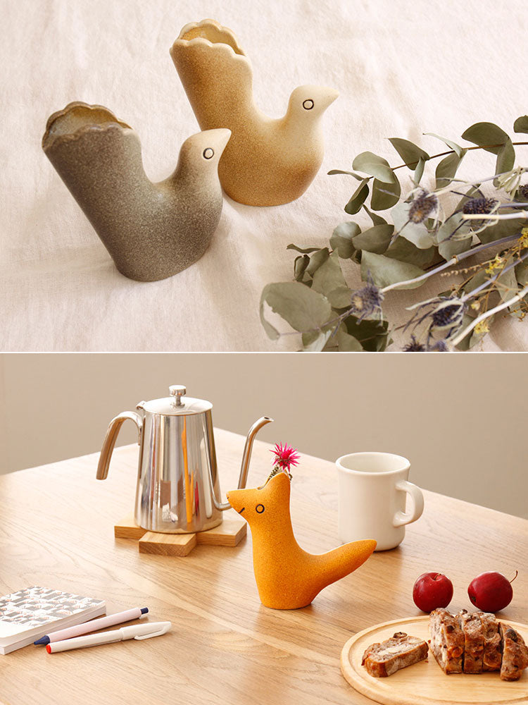 北欧 ライオン お魚 一輪挿し アンティーク 2個セット 【公式通販】