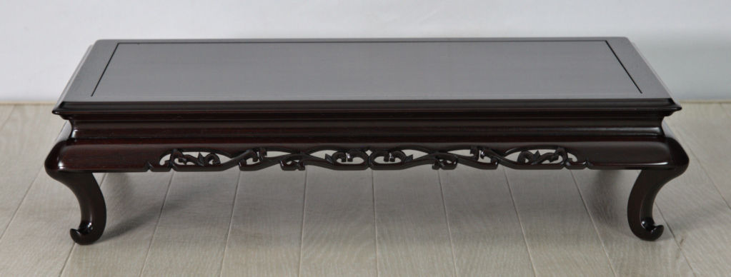 花台: 紫檀 史郎作 唐草 1.8尺 平台 大阪唐木指物工芸 no.8776 / 唐木