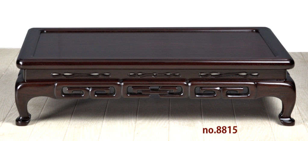 花台: 紫檀 下村作 肩彫り 1.8尺 平台 大阪唐木指物 no.8815 / 唐木