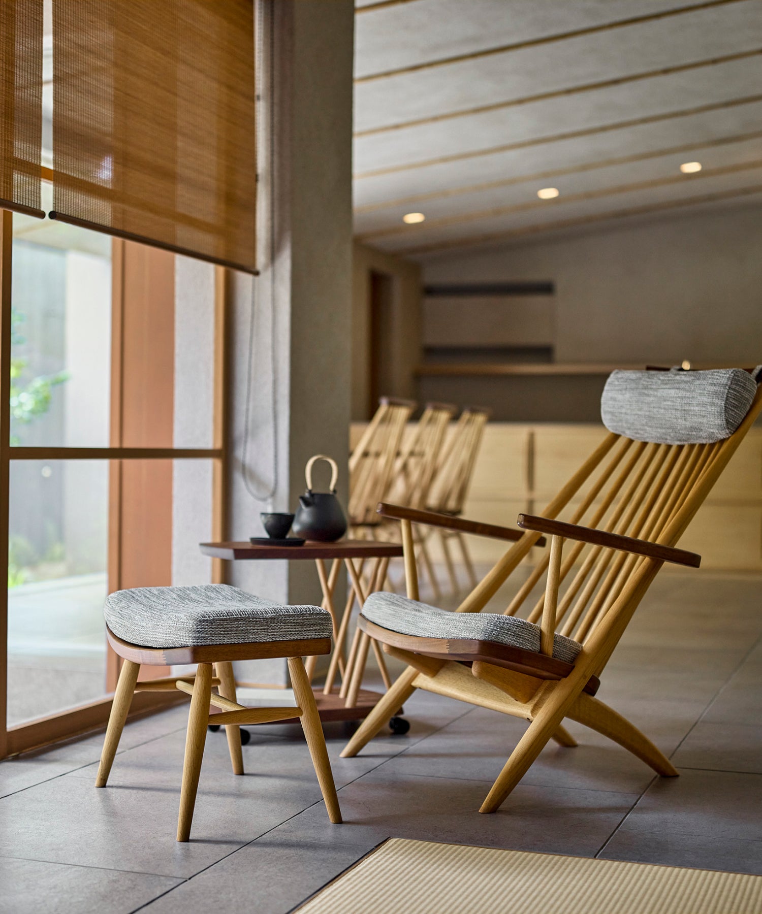 飛騨高山柏家具長椅子