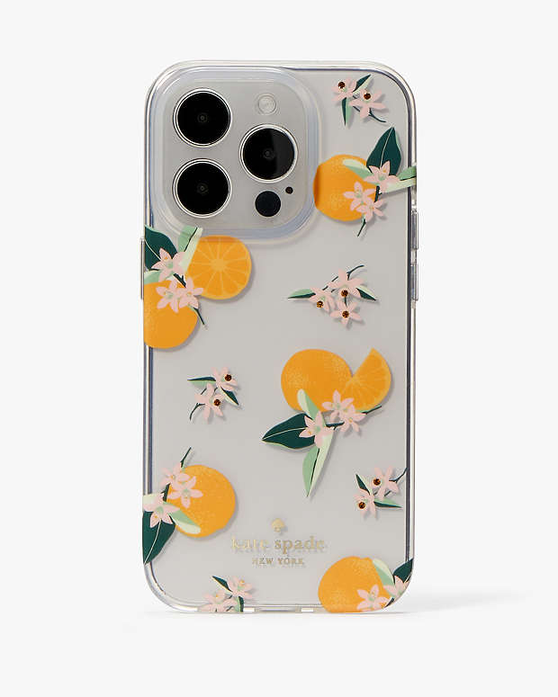 オレンジ トス プリント アイフォン 14 PRO ケース | テック | ケイト