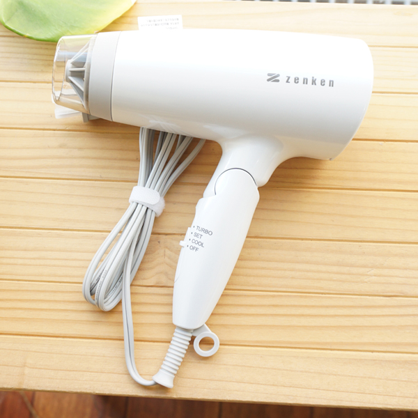 電磁波低減ヘアケアドライヤーZD-750W(ホワイト)【ゼンケン】【直送