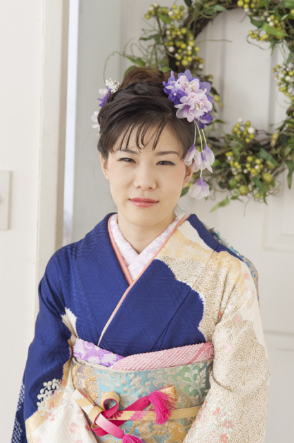 振袖 良家のお嬢様振袖（手描き）