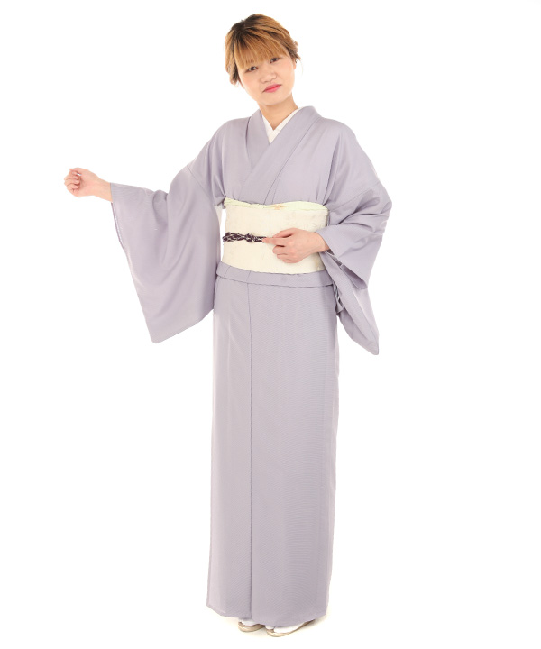 絽 色無地レンタル（夏用）｜鳩羽色 (一つ紋)｜H0355｜L｜宅配着物