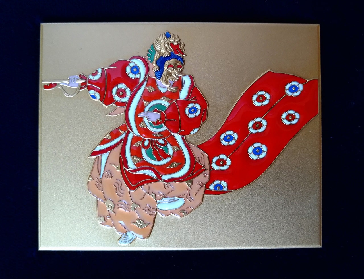 第百十四次製造貨幣大試験 七宝 舞楽「蘭陵王」図入文鎮の紹介 | 金銀