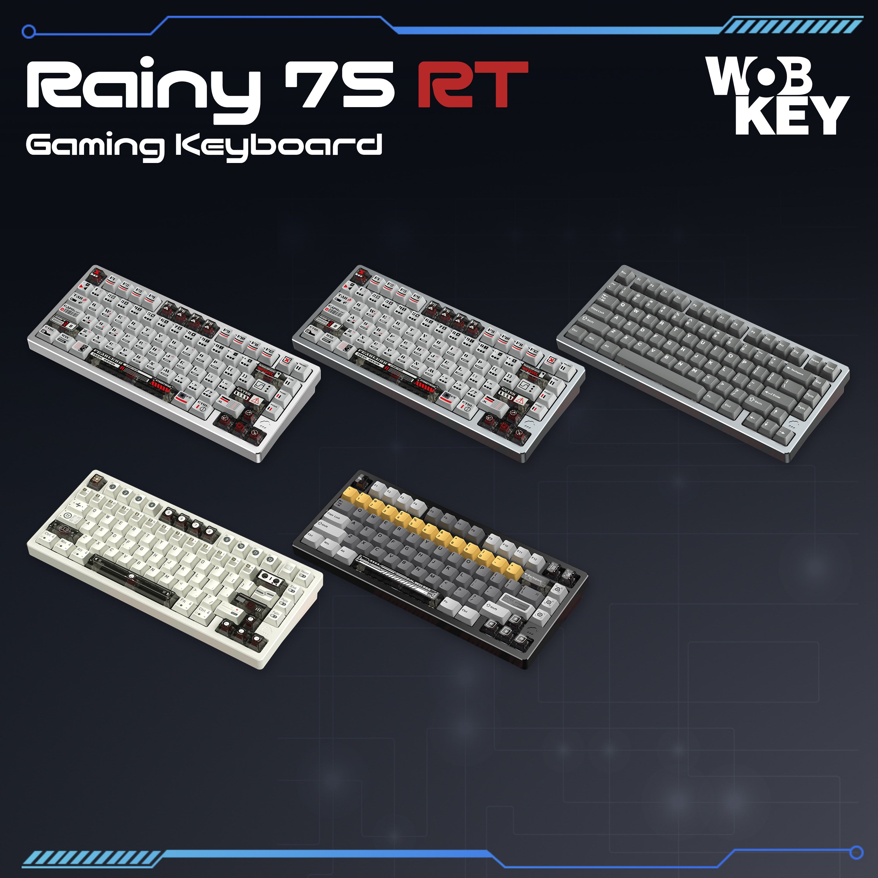 WOBKEY Rainy 75 RT (TTC KOM RGB Switch) [Gaming Keyboard]