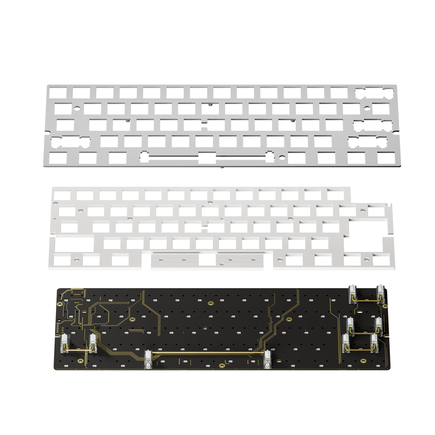GATERON GT60 PRO Magnetic Keyboard PCBA【スタビ＆フォーム組み立て