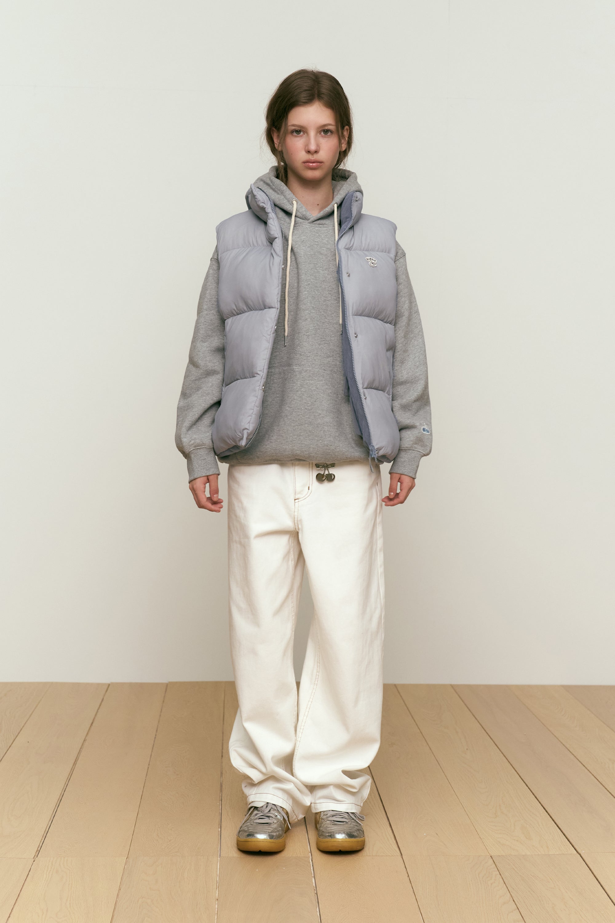 リーバーシブルダウンベスト【ブルー】